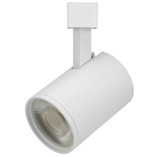 White 20-Watt Integrated LED Linear Track Cylinder Track Head with Adjustable Wattage and Kelvin