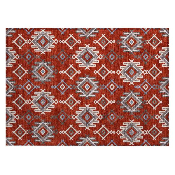 Chantille Machine Washable Indoor/Outdoor Abstract ACN3042 Red 3 ft. x 4 ft. Area Rug