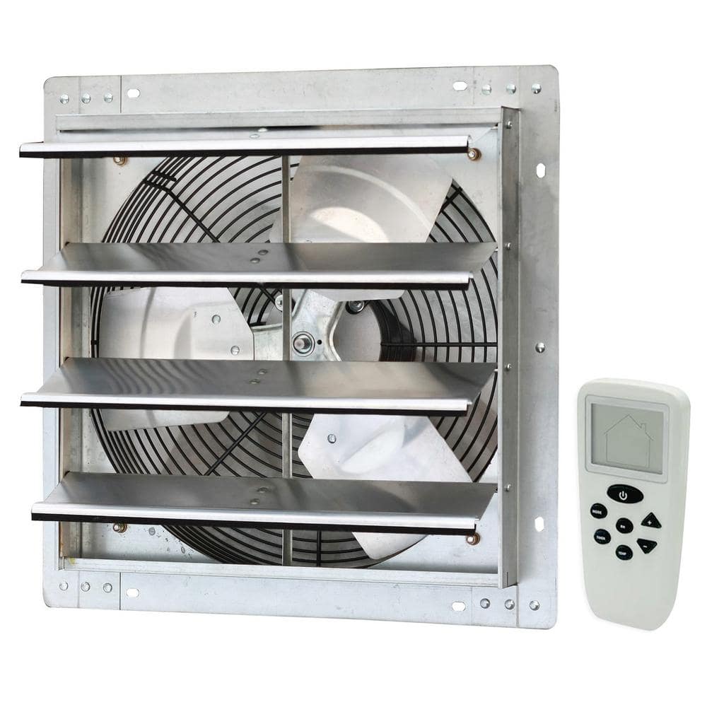 iLIVING 1200 CFM Silver Electric Powered Gable Mount Shutter Fan/Vent  ILG8SF16VC The Home Depot
