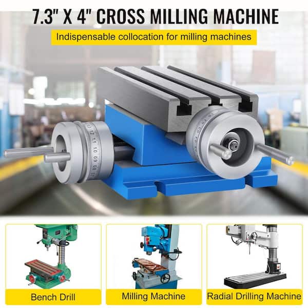 SKYSHALO Milling Working Table-7.3 X 4 in. Worktable-Compound