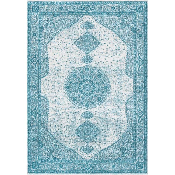 Unique Loom Bromley Midnight Turquoise 7' 1 x 10' 0 Area Rug