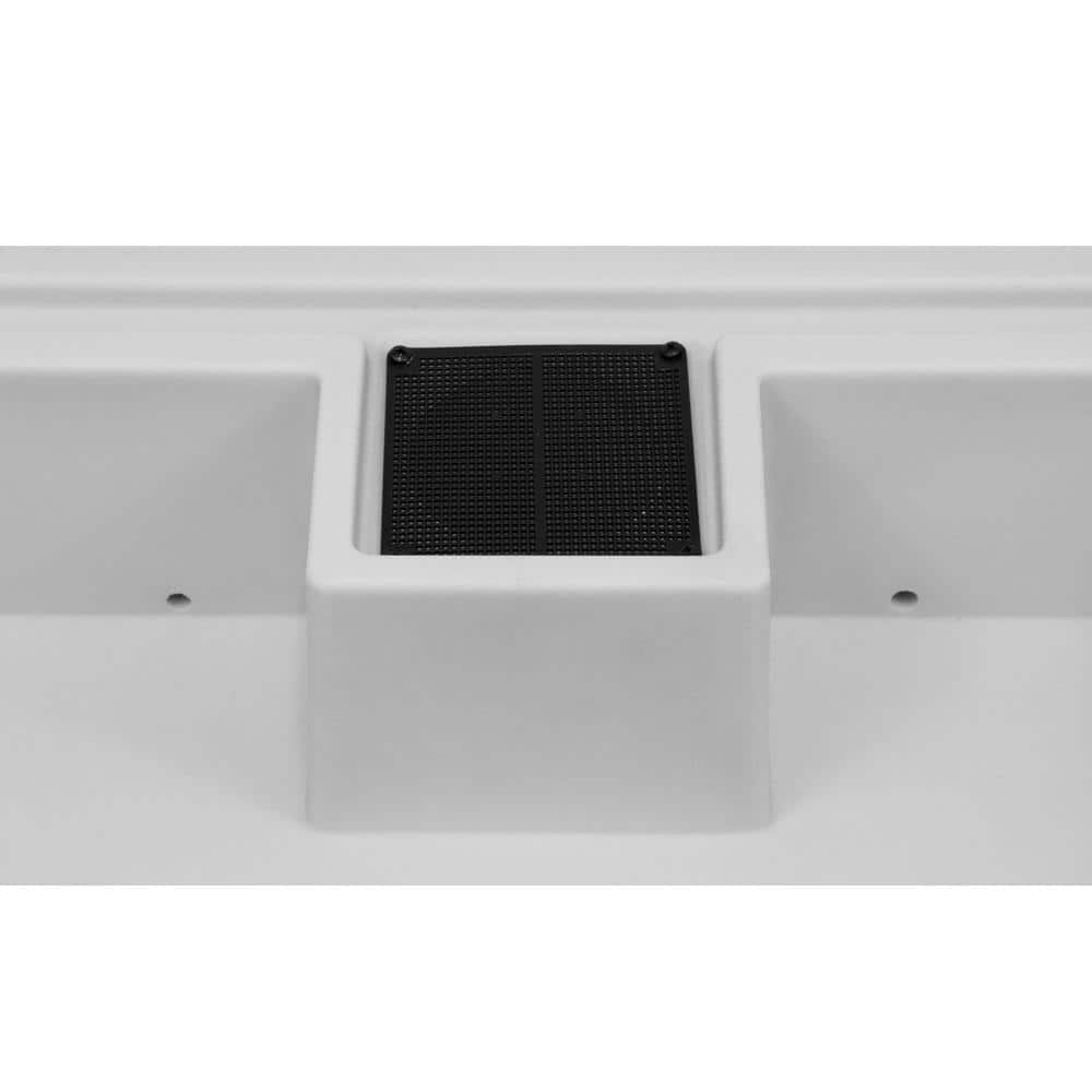 Savannah Light Gray Colonial Style 42 Gallon Rain Saver with Planter and Brass Spigots