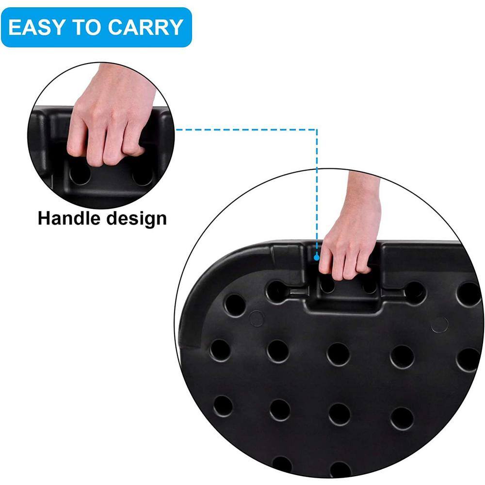 Black Heavy Duty Plastic 4-Piece Patio Umbrella Base