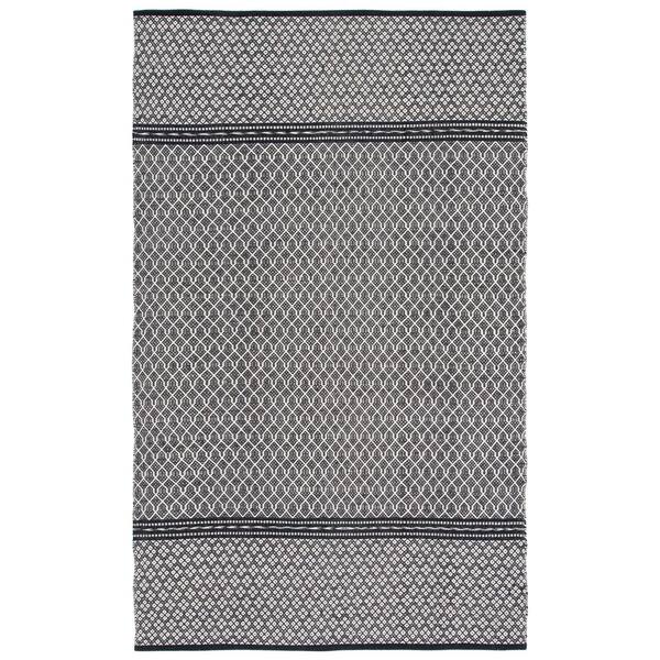 SAFAVIEH Kilim Black/Ivory 3 ft. x 5 ft. Striped Trellis Solid Color