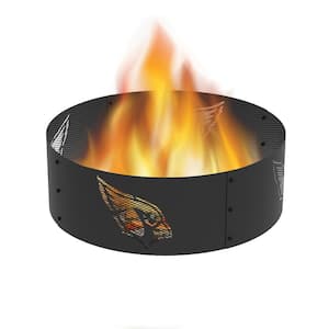 Decorative NFL 36 in. x 12 in. Round Steel Wood Fire Pit Ring - Arizona Cardinals