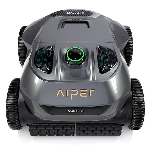 AIPER SG Pro Cordless Robotic Pool Vacuum-Automatic Pool Vacuum for In/Above/ Ground Pools up to 1600 sq. ft. Gray