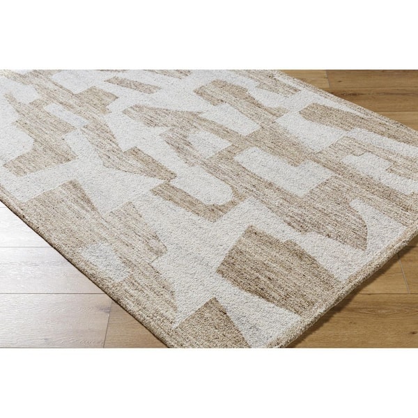 Andes Beige Modern Geometric 8 ft. x 10 ft. Area Rug