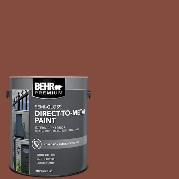 BEHR PREMIUM 1 gal. #S160-7 Red Chipotle Semi-Gloss Direct to Metal Interior/Exterior Paint
