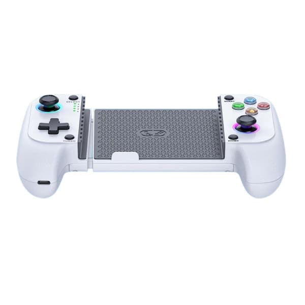 Mobile Gaming Controller iPhone Android Compatible with RGB Light, Upgraded Joysticks, Turbo, Thumb Grips, Ergonomic