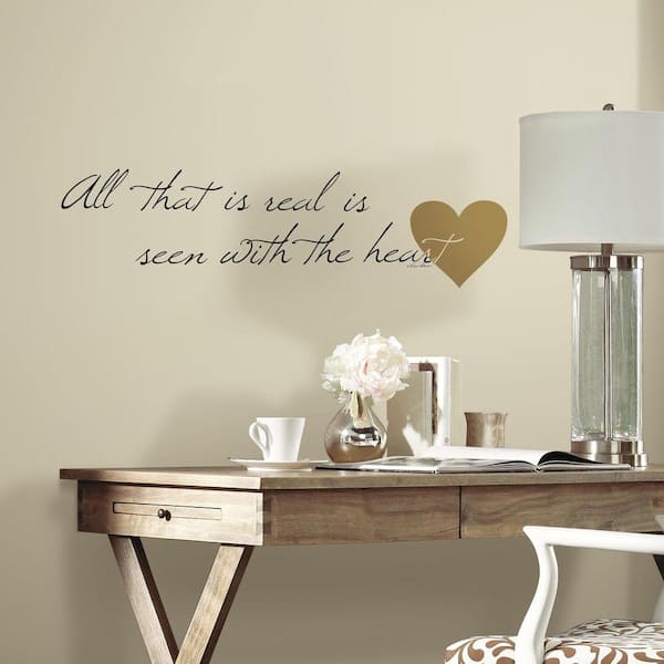 York Wallcoverings 5 in. x 11.5 in. Heart Quote 10-Piece Peel and Stick Wall Decal