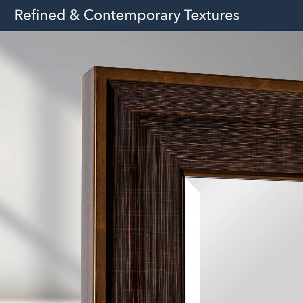 Elegant Bronze Beveled Bathroom Vanity Mirror 27.5" x 33.5"
