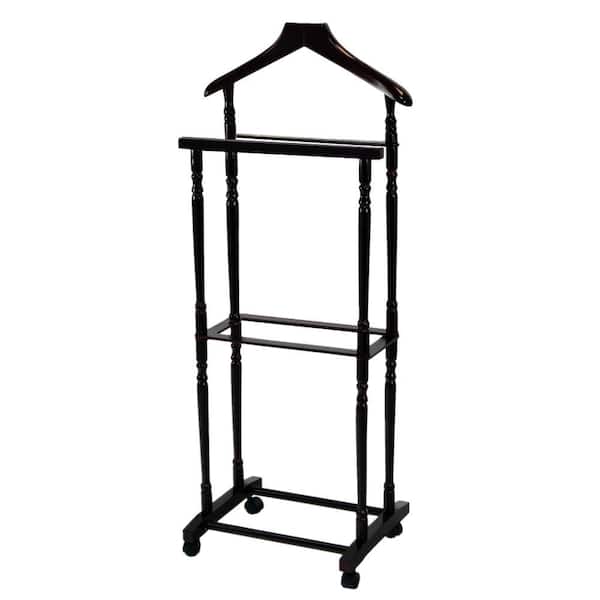 Homecraft Furniture Dark Brown Wood Brass Suit Hangers F2014 - The
