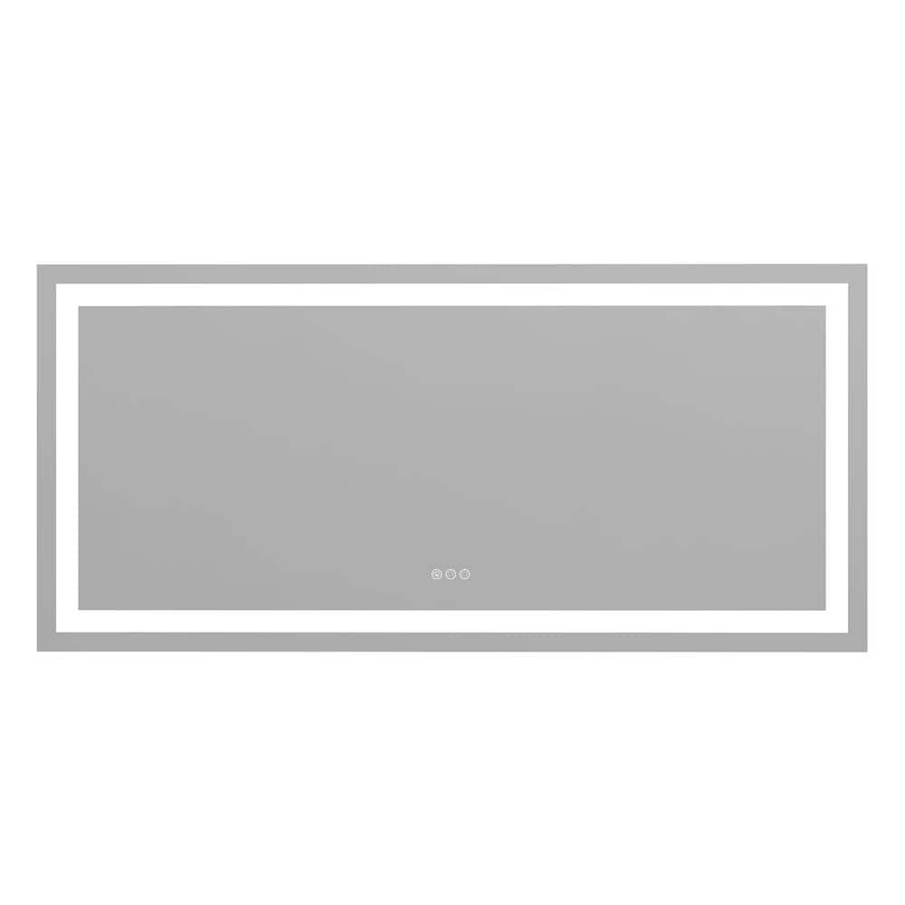 60 in. W x 28 in. H Rectangular Frameless RGB Backlit LED Front Lit Anti-Fog Tempered Glass Wall Bathroom Vanity Mirror price history on PriceWatchPro