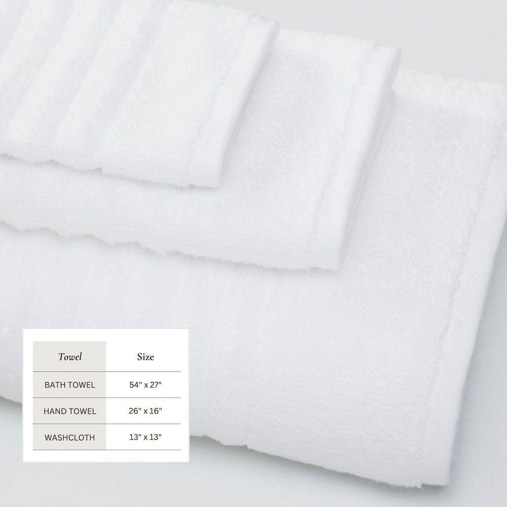 White Turkish Cotton 6-Piece Towel Set