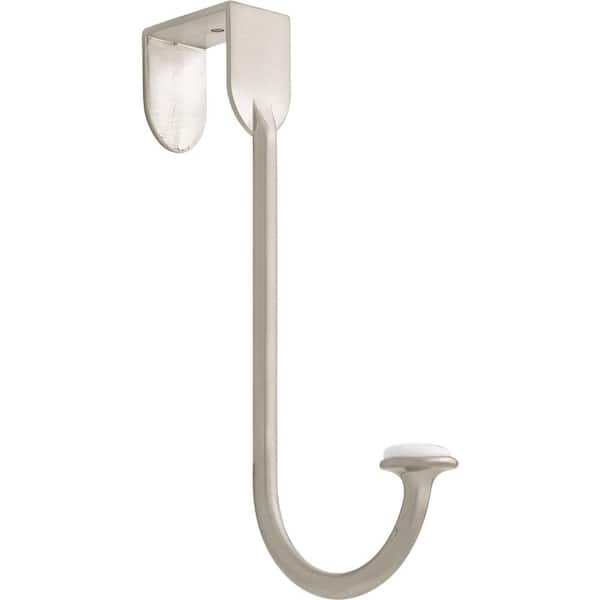 Home Decorators Collection 7 in. Satin Nickel Single Prong Ceramic