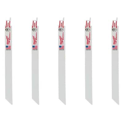 9 in. 18 Teeth per Inch Medium Metal Cutting SAWZALL Reciprocating Saw Blades (5-Pack)