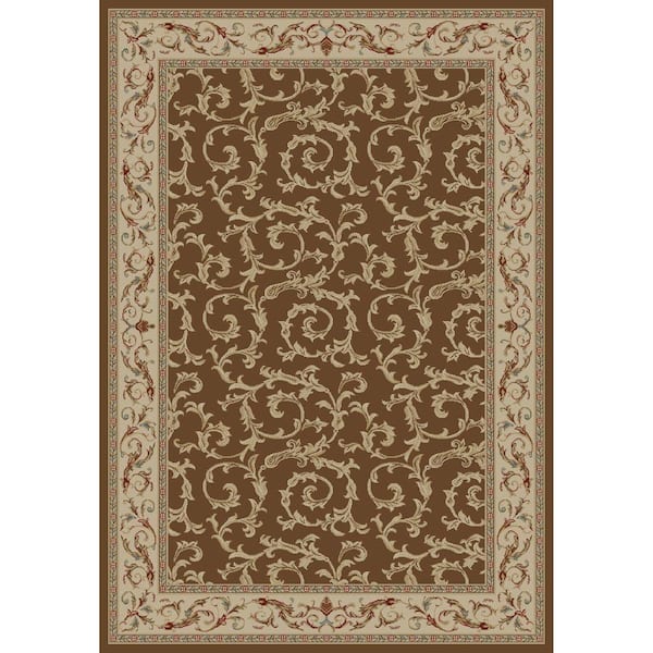 Jewel Veronica Brown 3 ft. x 4 ft. Area Rug