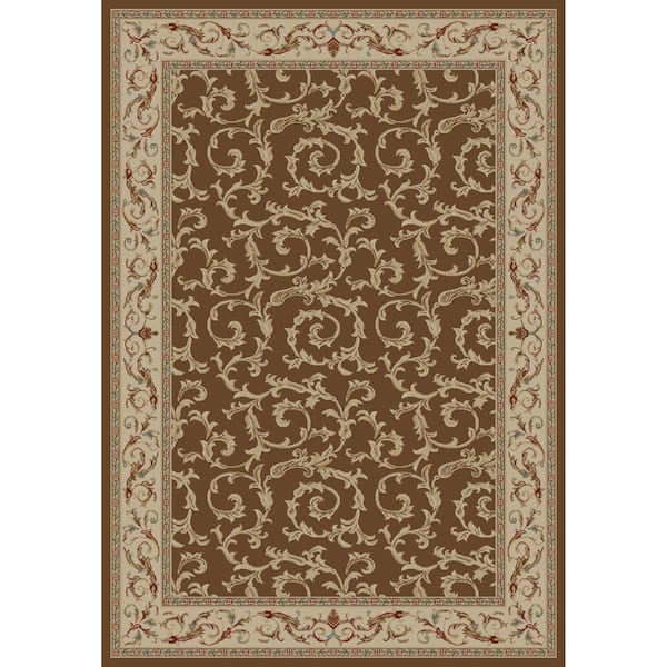 Concord Global Trading Jewel Athens Brown 5 ft. 3 in. Round Area Rug