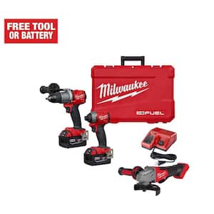 M18 FUEL 18-Volt Lithium-Ion Brushless Cordless Hammer Drill and Impact Driver Combo Kit (2-Tool) W/ FUEL Grinder