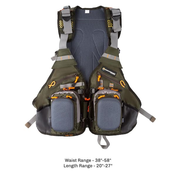 16 Pocket Fishing Vest ? Lightweight Adjustable Nylon and Eva Fo