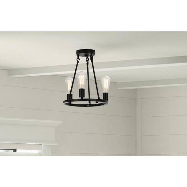 hampton bay semi flush mount fixture