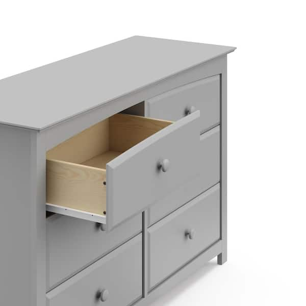 Storkcraft Kenton 6 Drawer Pebble Gray Dresser 32.4 H X 50 X