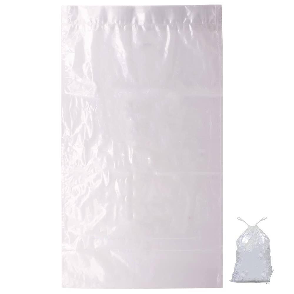 20 lb. 14 x 28 in. Heavy-Duty Plastic Ice Bags with Drawstring 2.8 mil Thickness Clear Blue 100-Pack price history on PriceWatchPro