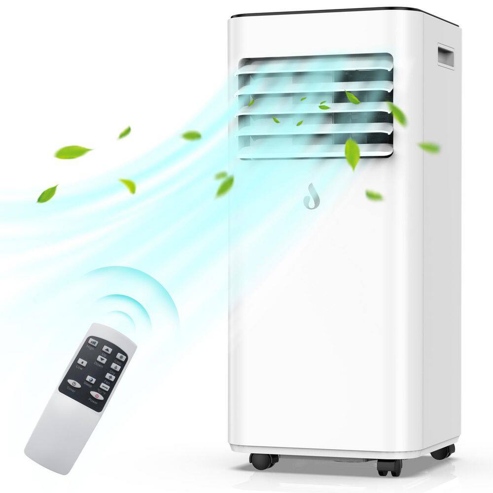 Edendirect 5,000 BTU (DOE) 3-in-1 Efficient Portable Air Conditioner Cools 450 sq. ft. w/ Dehumidifier,Timer and Remote in White