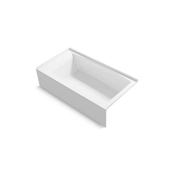 Entity 60 in. x 32 in. Soaking Bathtub with Right Drain in White