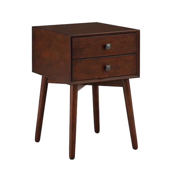 Fioti 2-Drawer Espresso Nightstand 15.75 in. W