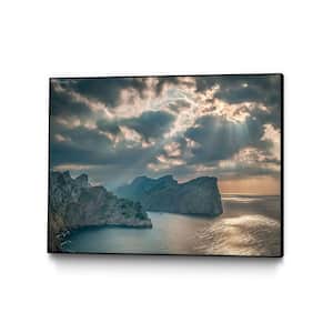 36 in. x 24 in. "A Boat Sails Round The Majorca Coast Line" by Nick Jackson Framed Wall Art