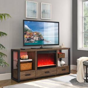 23 in. Ultra Thin Electric Fireplace Insert with Crystal and Sidelight