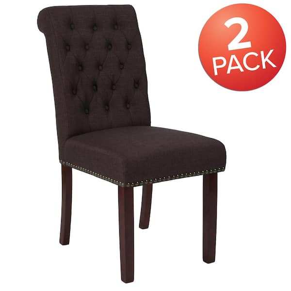 Carnegy Avenue Brown Fabric Dining Chairs (Set of 2)