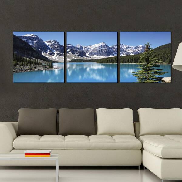 Furinno 24 in. x 72 in. "Snow Lake" Printed Wall Art