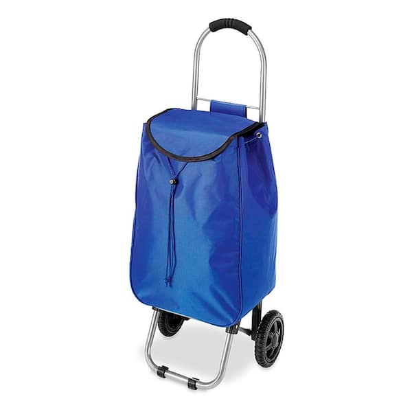 Whitmor Utility Cart Collection 12.25 in. x 34 in. Rolling Bag Cart in Blue