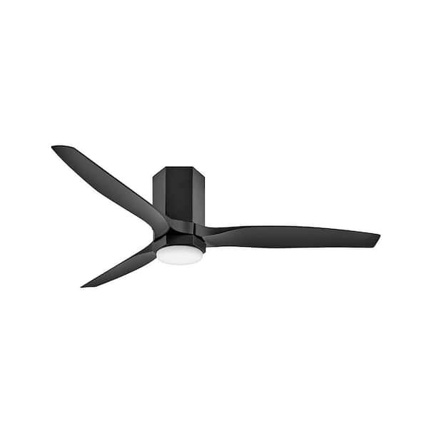HINKLEY FACET 52.0 in. Integrated LED Indoor/Outdoor Matte Black Ceiling Fan with Remote Control