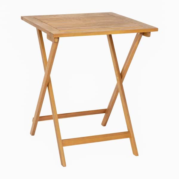 TAYLOR + LOGAN Natural Wood Folding Patio Table FO508870TAYLH The