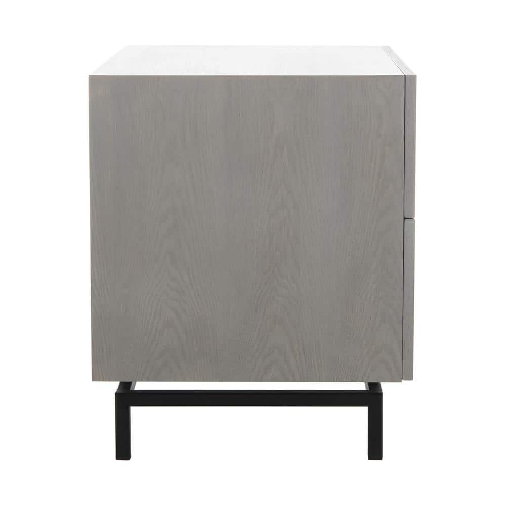 Herschel Grey and Black 3-Drawer Storage Cabinet
