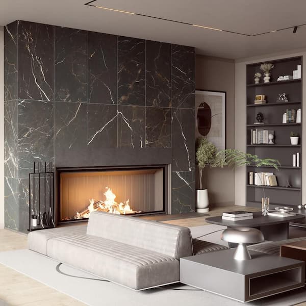 Reve Noir 24 in. x 47 in. Porcelain Floor and Wall Tile (15.5 sq. ft. /Case)
