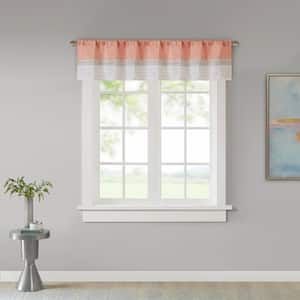 Eastridge 18 in. L x 50 in. W. in Coral Polyester Light Filtering Valance