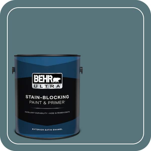 BEHR ULTRA 1 gal. Home Decorators Collection #HDC-FL15-03 Blue Sage Satin Enamel Exterior Paint & Primer