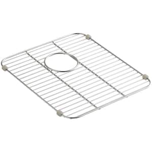 KOHLER Undertone 13-7/8 in. x 17-1/8 in. Sink Bowl Rack in Stainless Steel