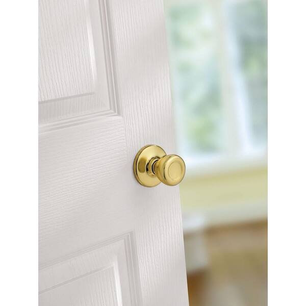 Kwikset 200M 3 CP Mobile Home Hall and Closet Knob Polished Brass 