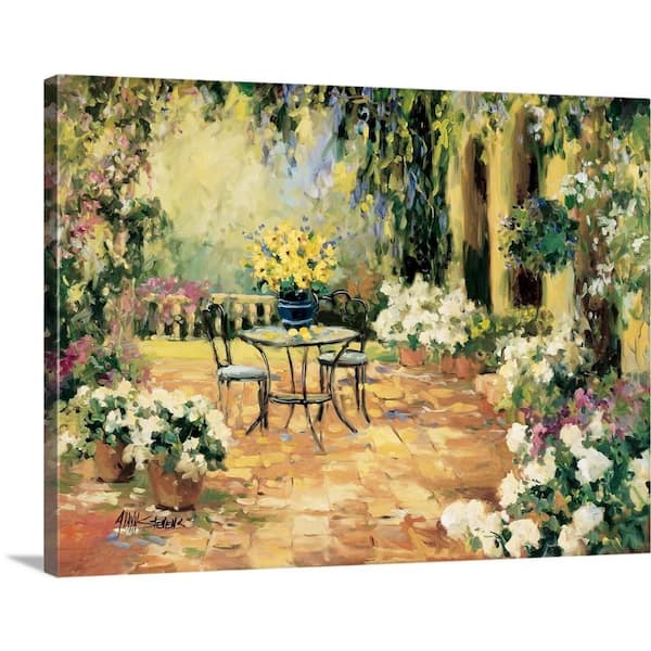 GreatBigCanvas "Floral Courtyard" by Allayn Stevens Canvas Wall Art