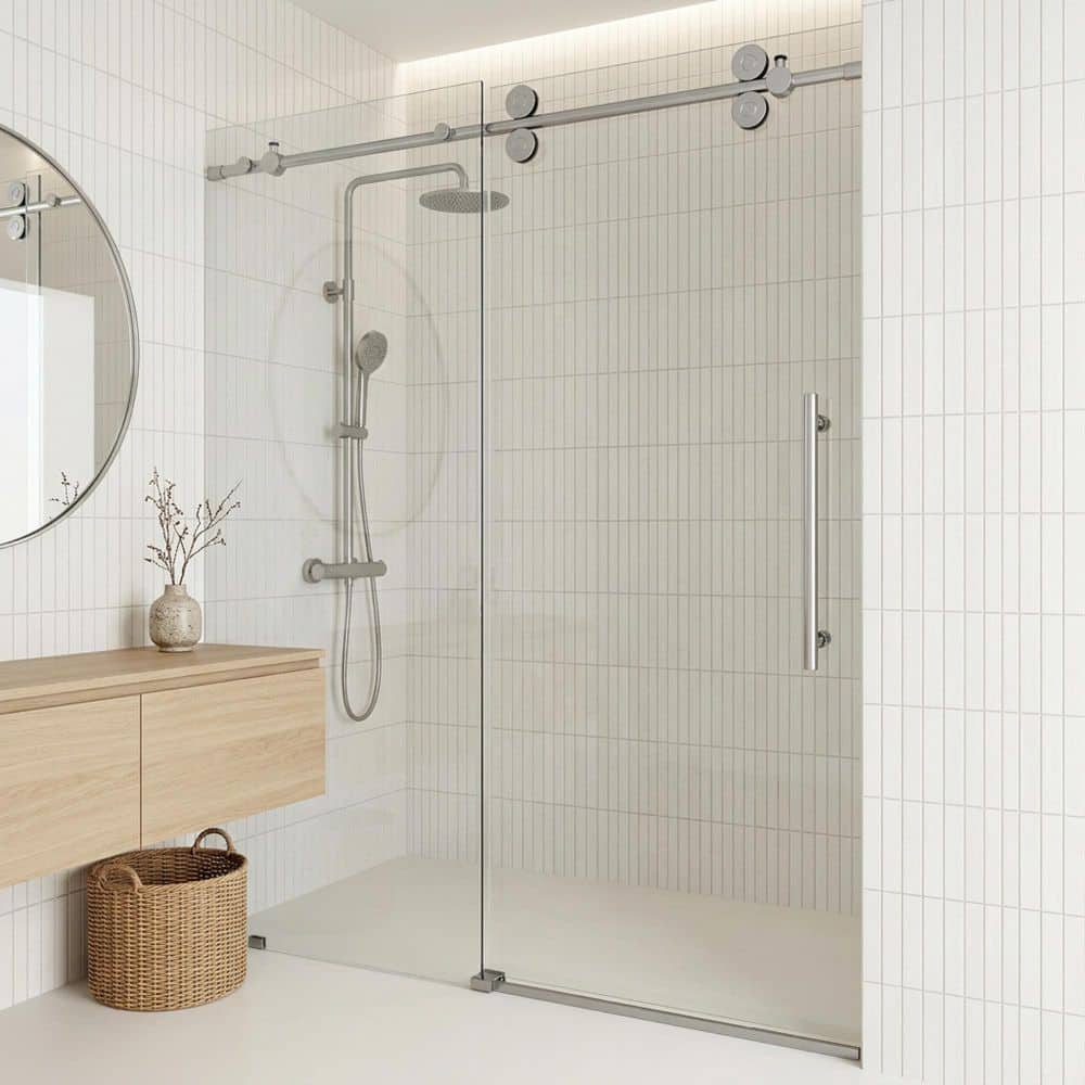 VIGO Elan 56 to 60 in. W x 74 in. H Frameless Sliding Shower Door