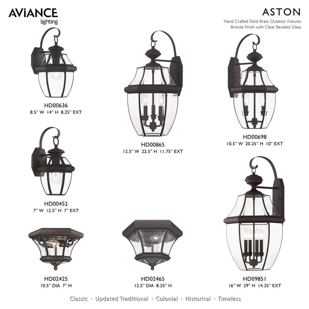 Monterey Bronze Outdoor Post Lantern with Clear Beveled Glass