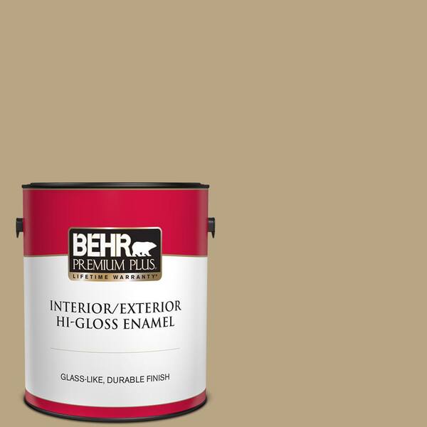 BEHR PREMIUM PLUS 1 gal. Home Decorators Collection #HDC-CT-07 Country Cork Hi-Gloss Enamel Interior/Exterior Paint