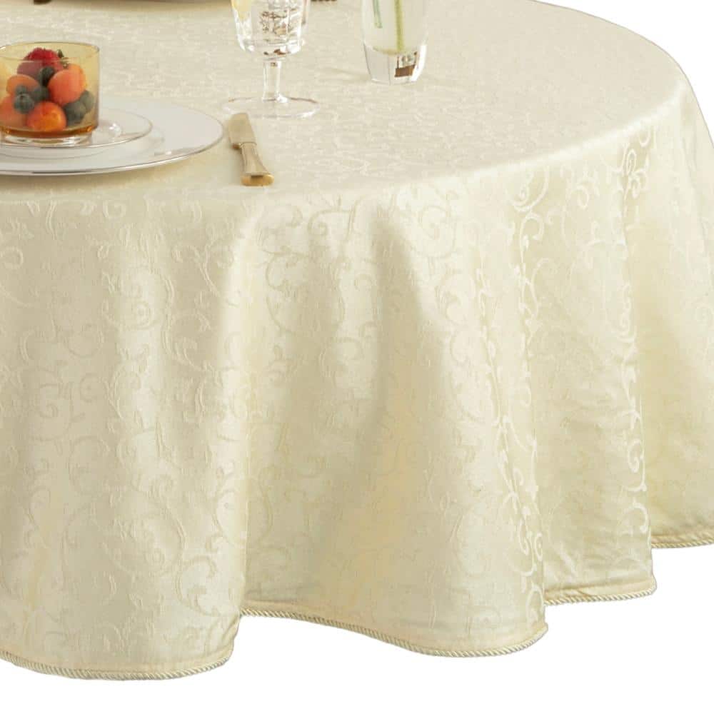 "Opal Innocence Tablecloth, Ivory - 90""W x 90""L Round" price history on PriceWatchPro