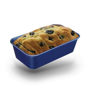 Pro Classic Blue 9 in. x 5 in. 0.8MM Gauge Nonstick Diamond and Mineral Infused Coating Loaf Pan