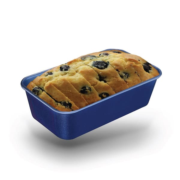 GRANITESTONE Pro Classic Blue 9 in. x 5 in. 0.8MM Gauge Nonstick Diamond and Mineral Infused Coating Loaf Pan